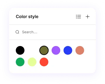 Customisable colour palette