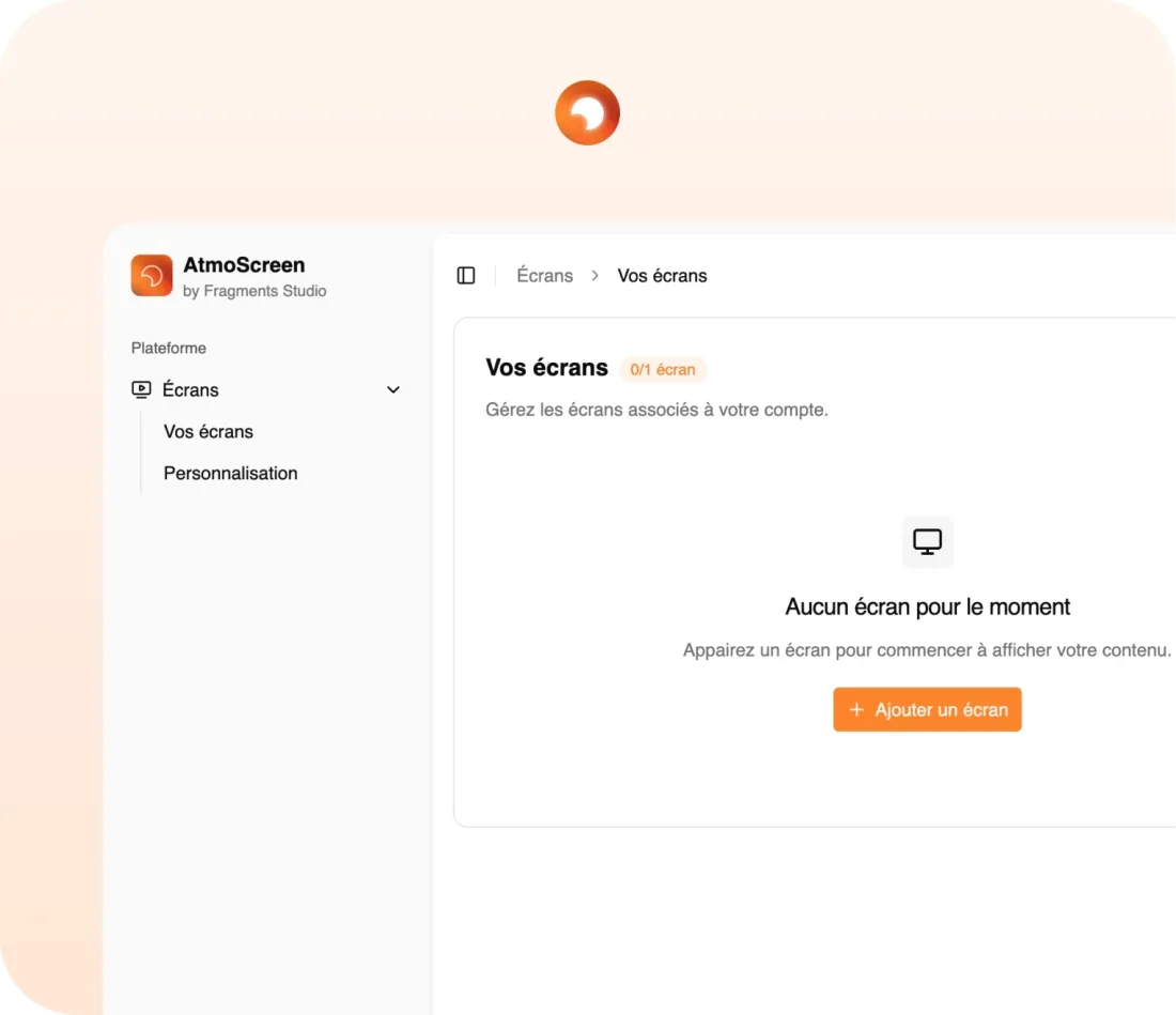 AtmoScreen web dashboard